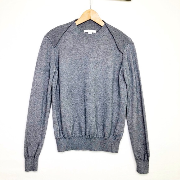 Alexander Wang grey silk cashmere crewneck sweater - Picture 1 of 12